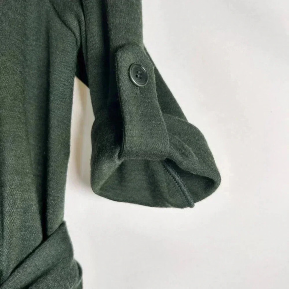 BCBGMAXAZRIA Size XS Wool Nylon Wrap Dress Stretch Green - Picture 6 of 11